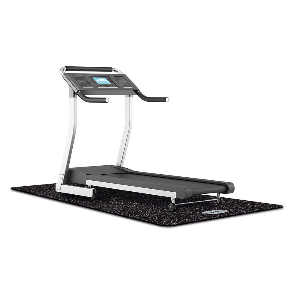 Floor protection mat with device