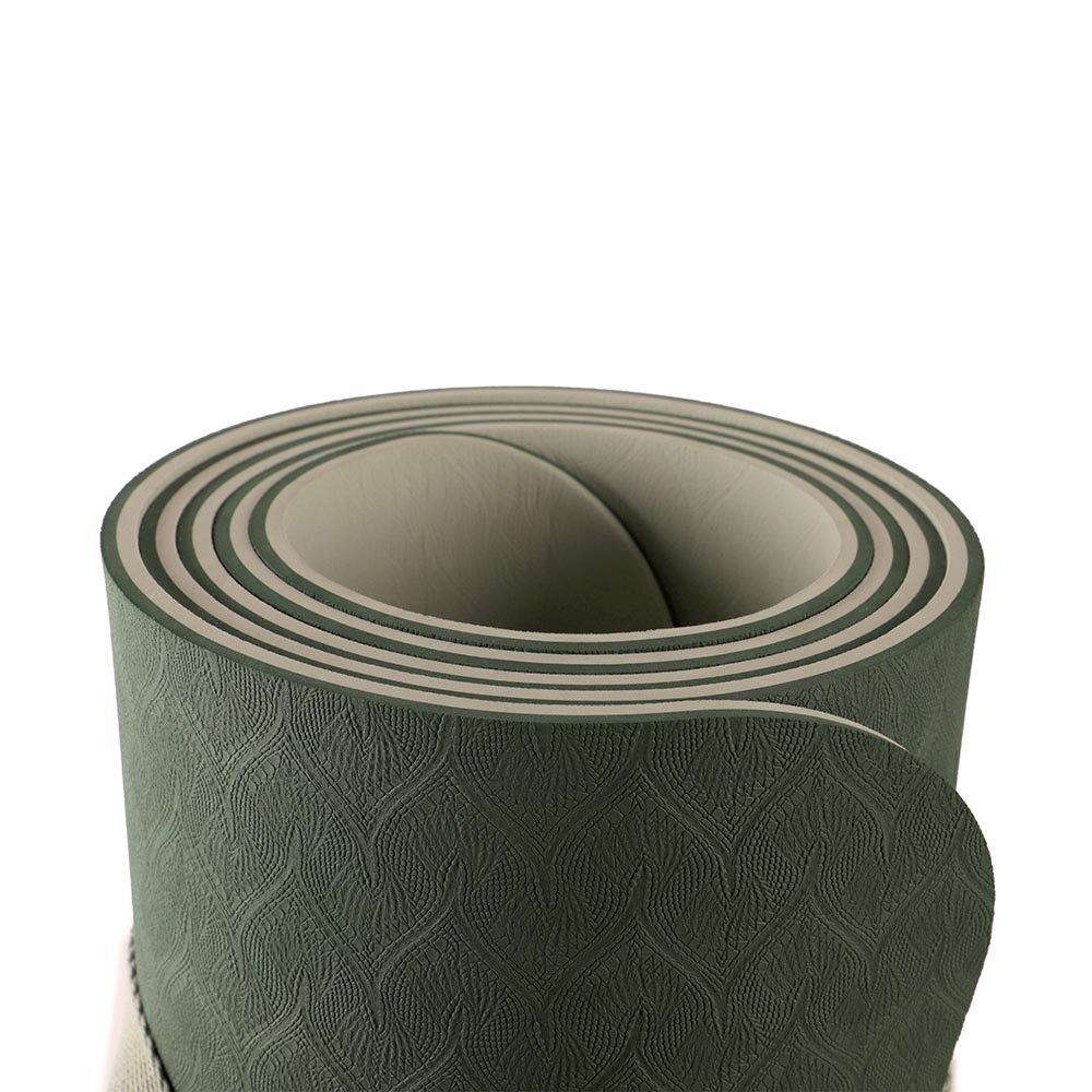 Yoga mat YogaMat Eco green and light green rolled detail picture