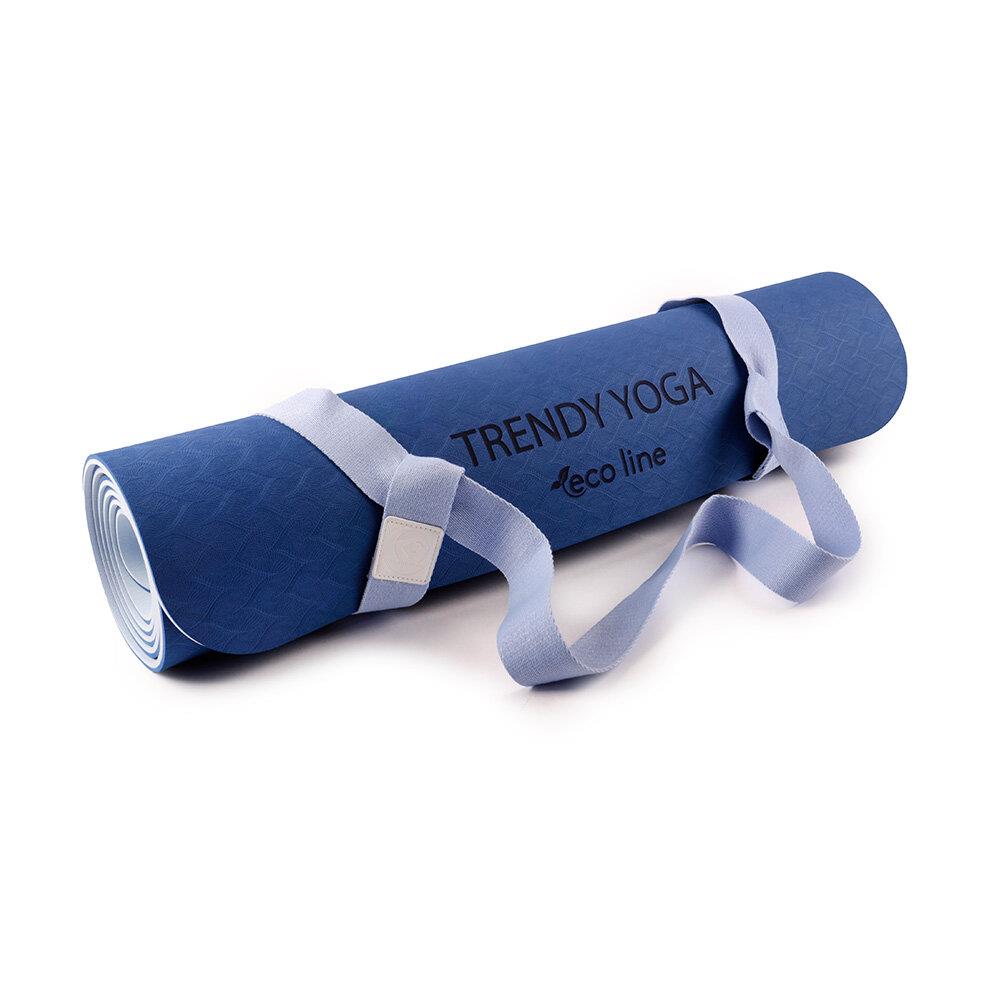 Yoga mat YogaMat Eco Set with carrying strap blue