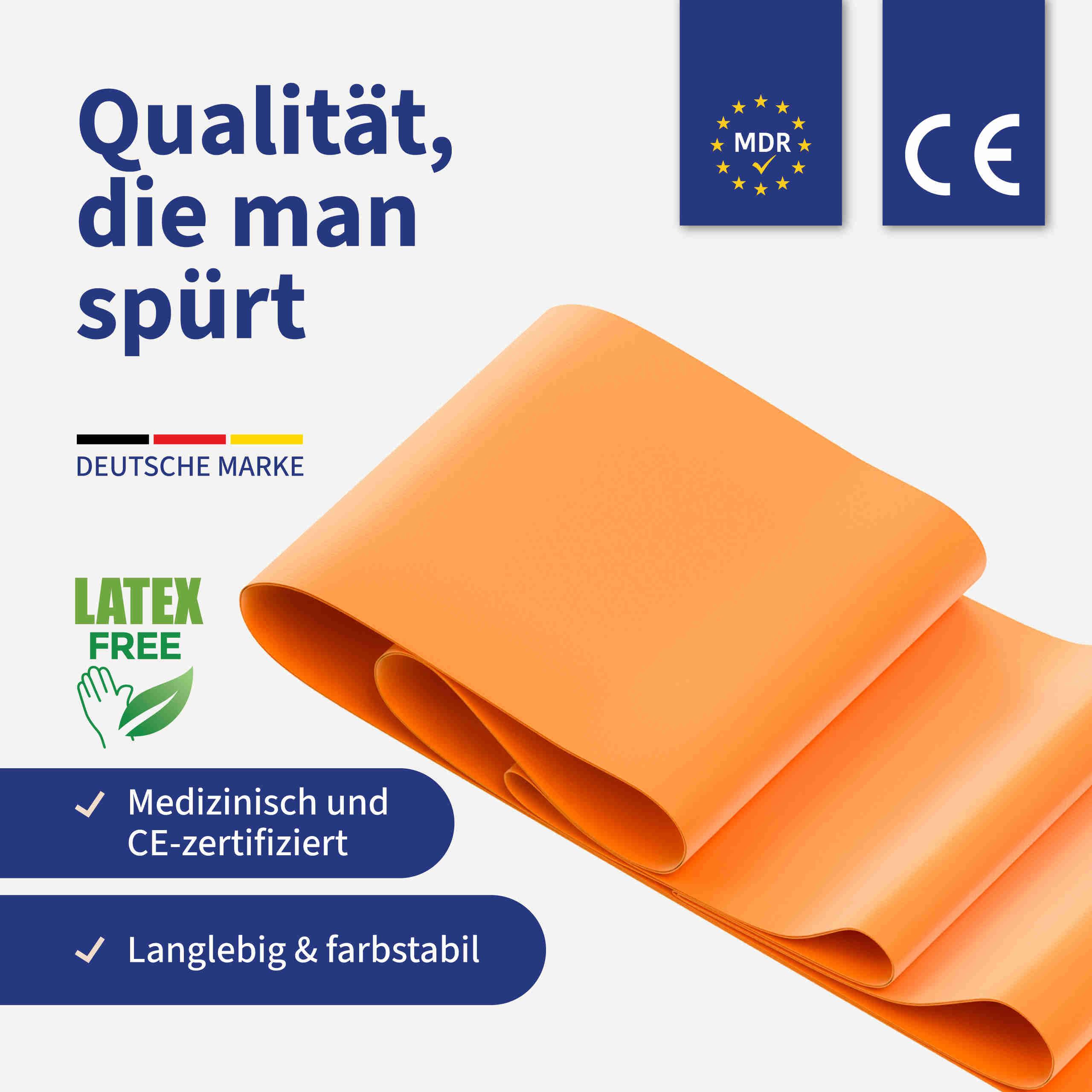 Theraband Trendy Limite Medical Fitnessband Orange Qualitätsmerkmale