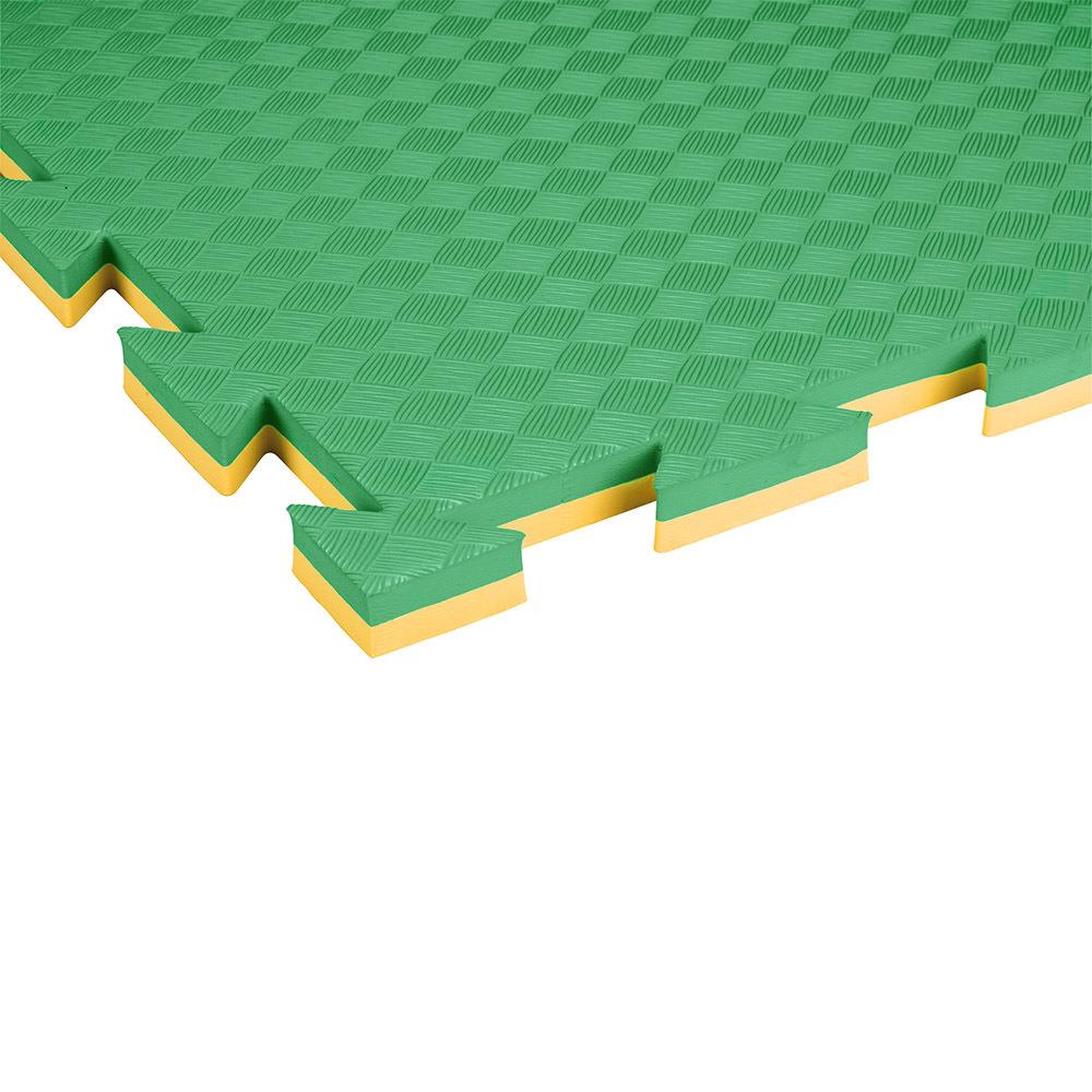 Kampfsportmatte Grün Gelb Detailansicht