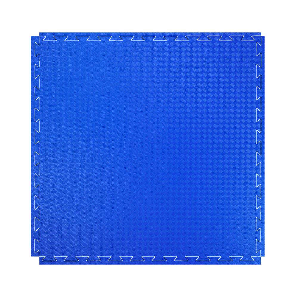 Martial arts mat blue red with edge piece