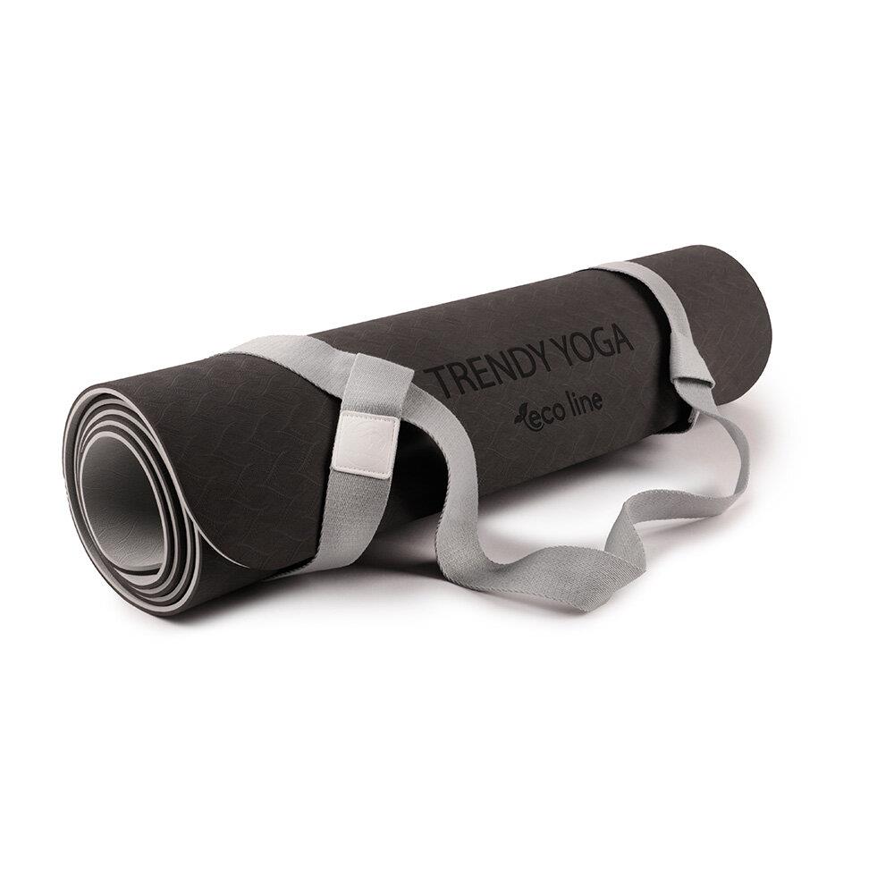 Yogamatte Eco Line Set mit Tragegurt Anthrazit
