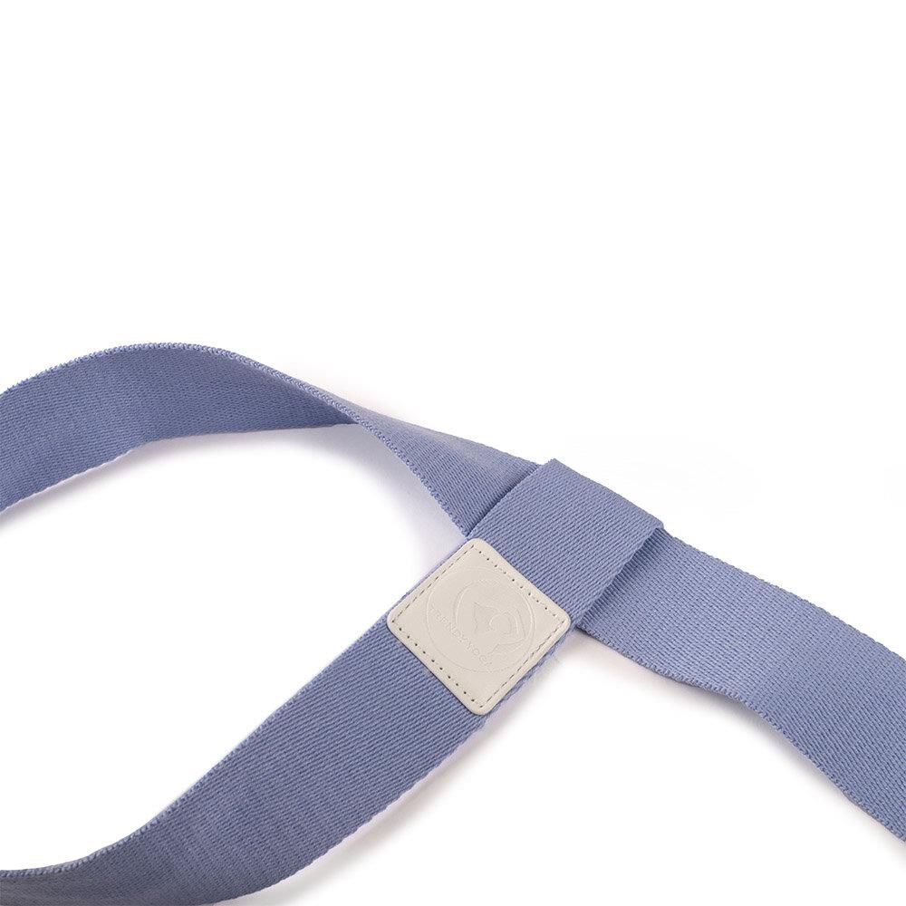Yoga mat carrying strap light blue detail picture structure