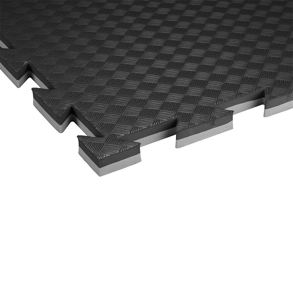 Kampfsportmatte Double Competition Profi Schwarz Grau Detail Ansicht