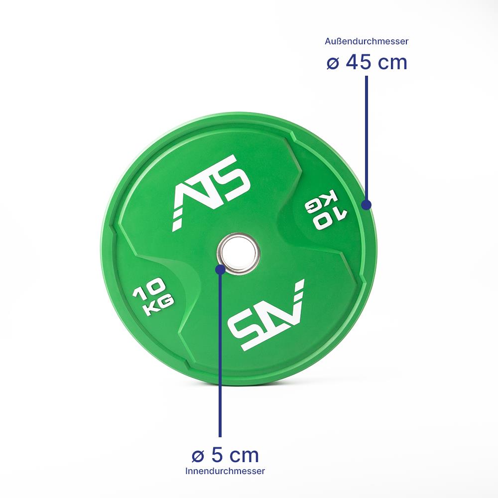 Hantelscheiben ATS Color Bumper Plates 50mm 25 kg Rot