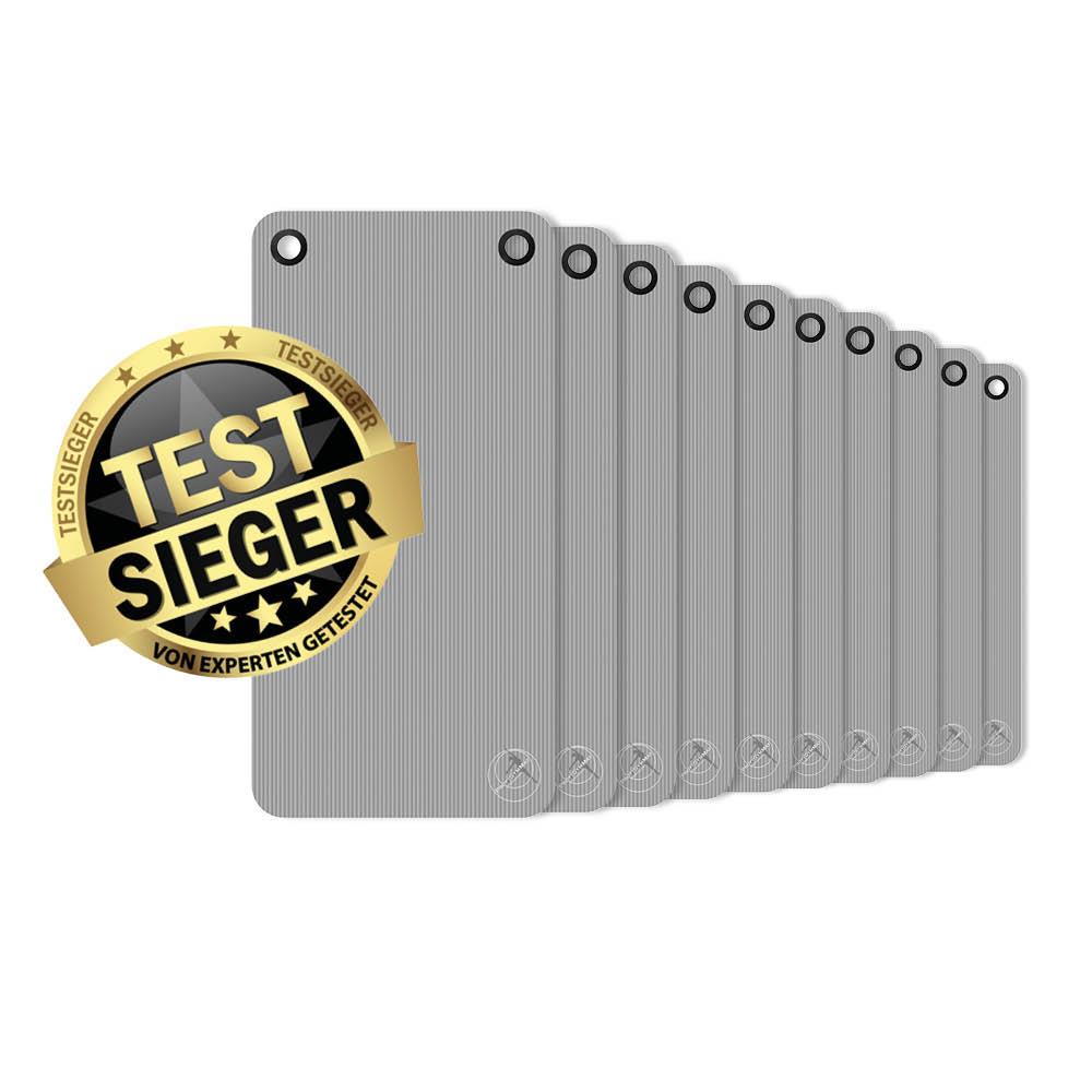 ProfiGymMat Professional 10er-Set 120x60x1cm Grau inkl. Ösen