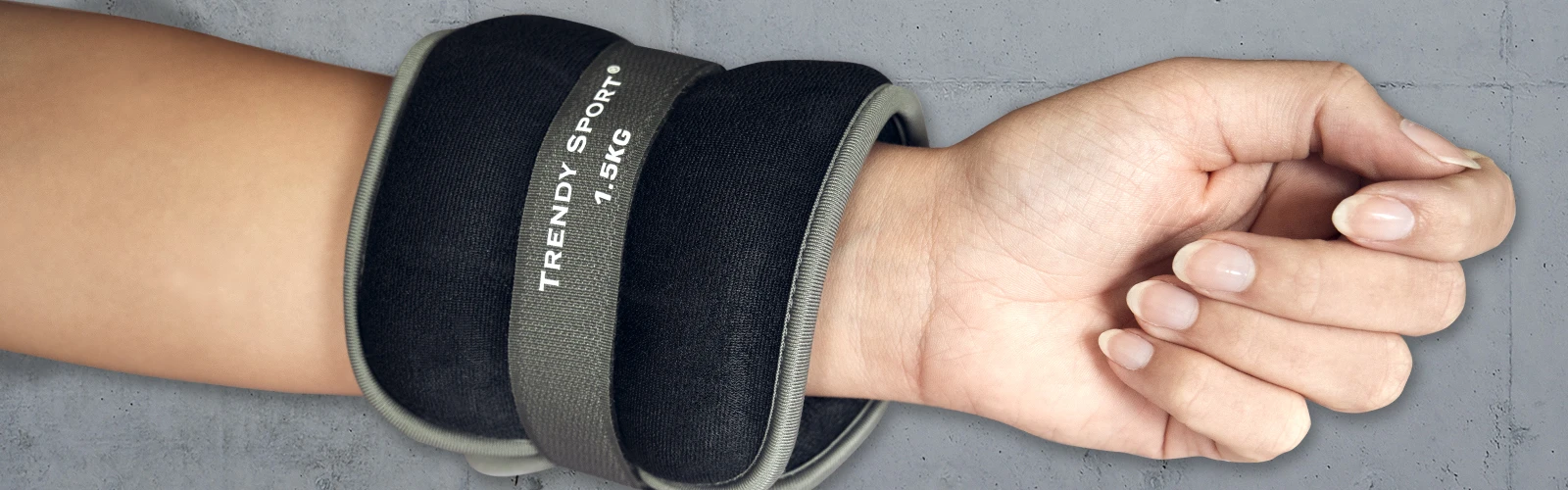Weight cuffs fastend on arm